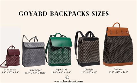 goyard different sizes|Goyard bag styles and prices.